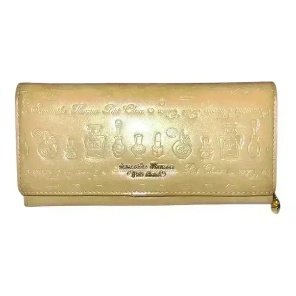 Samantha Thavasa Tan/Beige Patent Leather Embossed Women’s Wallet - Picture 1 of 8